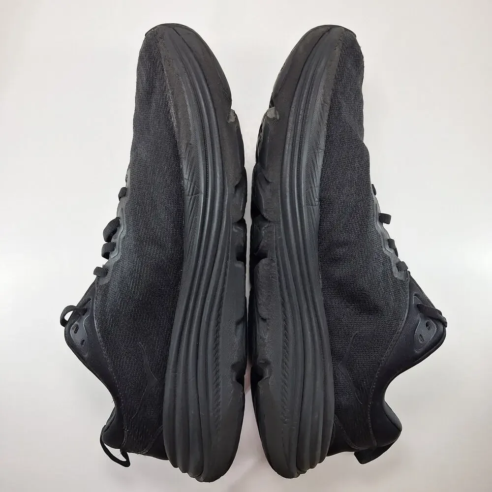 Hoka One One Gaviota 5 Wide Mens 11.5 2E Triple Black 1134234 BBLC Running Shoes